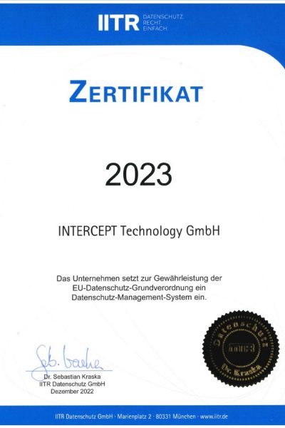 IITR Zertifikat